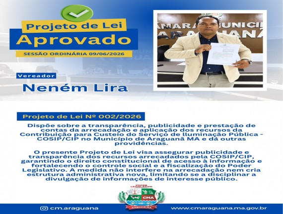 PROJETO DE LEI Nº 002/2026
