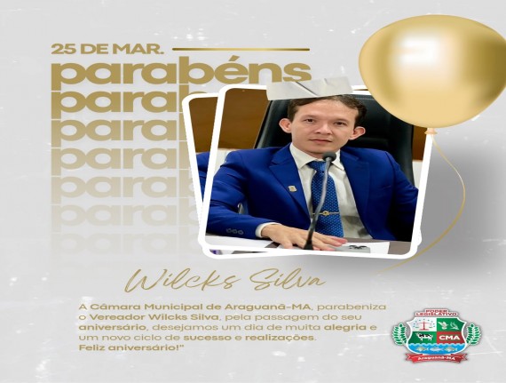 PARABÉNS VEREADOR WILCKS SILVA