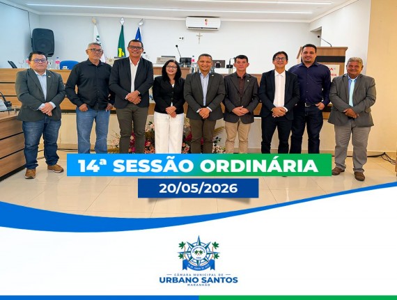 14ª Sessão Ordinária do 1º Semestre de 2026 da Câmara Municipal…