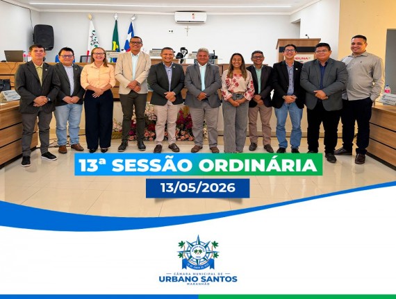 13ª Sessão Ordinária do 1º Semestre de 2026 da Câmara Municipal…