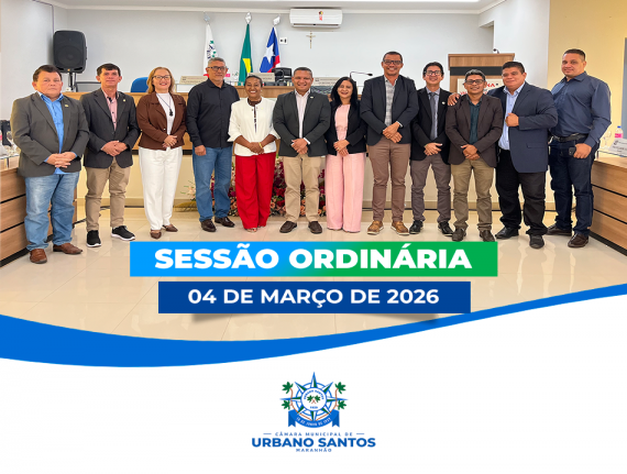 3ª Sessão Ordinária do 1º Semestre de 2026 da Câmara Municipal…
