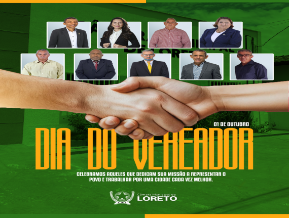 01 de Outubro Dia do Vereador