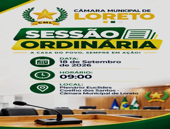 Convite da 20ª Sessão Ordinária 2026.