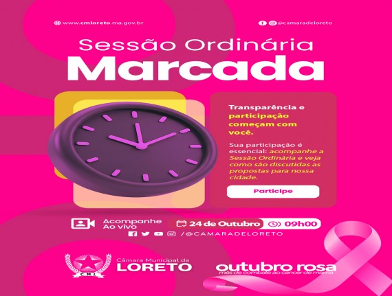 26ª Sessão Ordinária da Câmara Municipal de Loreto