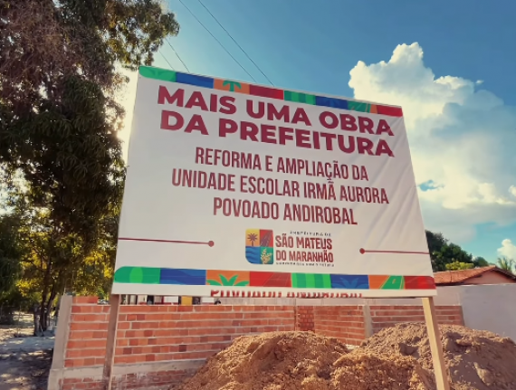 São Mateus do Maranhão avança com reforma e ampliação da Escola Irmã Aurora no povoado Andirobal