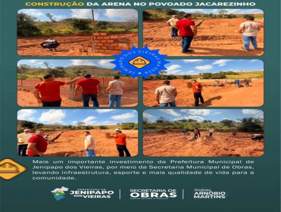 Nova Arena de esporte e lazer começa a ser construída em Jenipapo dos Vieiras
