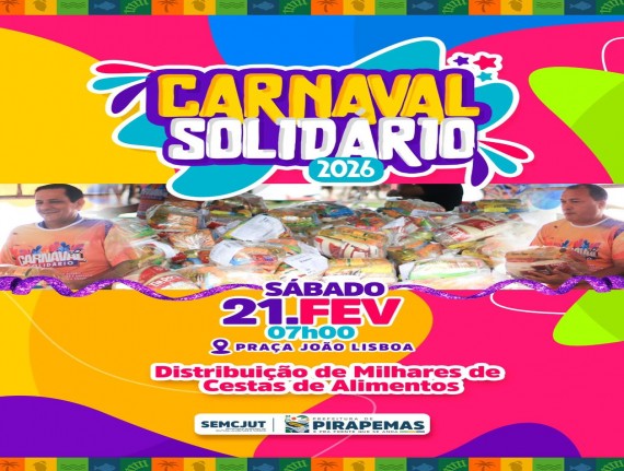 A Prefeitura de Pirapemas realiza mais uma edição do Carnaval Solidário