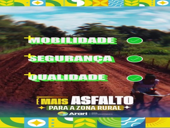 Arari leva pavimentação à região de Moitas com obra que liga os povoados Capoeira Grande e São José 