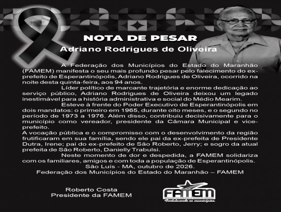 Nota de Pesar - FAMEM 