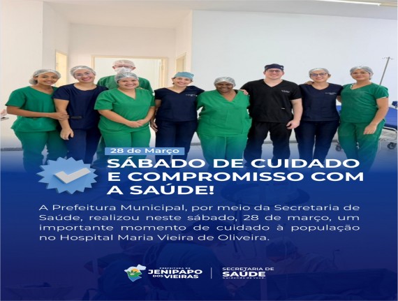 Em Jenipapo dos Vieiras: Sábado de cuidado e compromisso com a saúde!