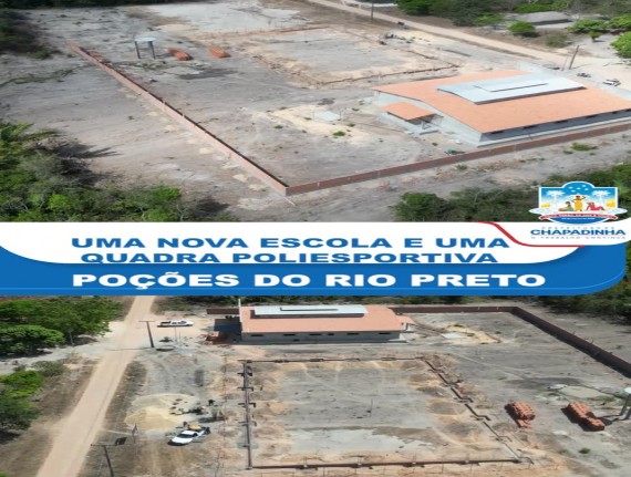 Chapadinha entrega escola com quadra coberta e abastecimento de água no povoado Poções do Rio Preto
