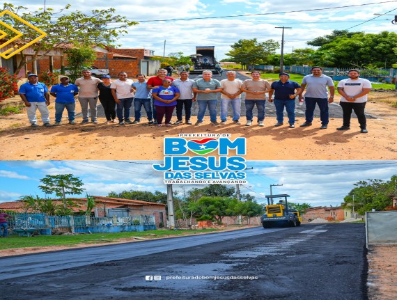 Nova pavimentação reforça melhorias na infraestrutura urbana de Bom Jesus das Selvas