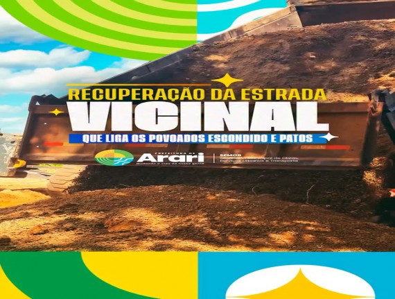 Arari intensifica recuperação de estrada vicinal na zona rural