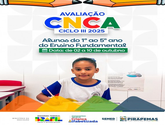 Educação em Pirapemas: Avaliação CNCA – CICLO III 2025 