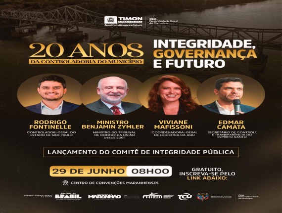 Timon celebrará 20 anos da CGM com evento que conecta governança, ética e futuro