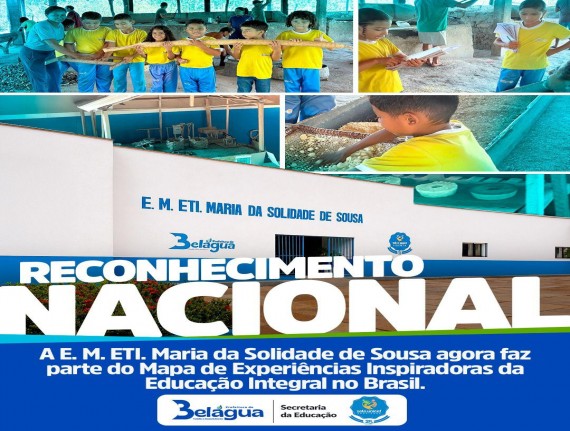 Belágua tem escola selecionada no Mapa de Experiências Inspiradoras da Educação Integral no Brasil