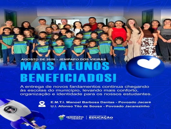 Jenipapo dos Vieiras entrega novos fardamentos aos estudantes da rede municipal