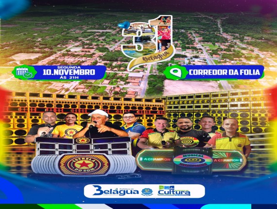 Corredor da Folia com as radiolas Estrela do Som e Neto Discos fazendo a festa pelos 31 anos de Belágua