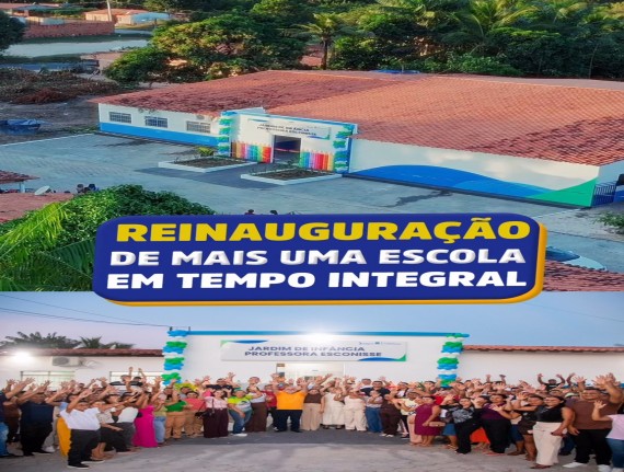 Belágua entrega escola em tempo integral totalmente reformada e ampliada
