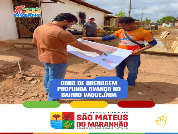 São Mateus investe em drenagem profunda e pavimentação na Rua da Granja