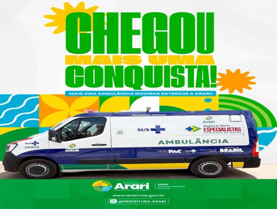 Nova ambulância reforça atendimento de saúde em Arari