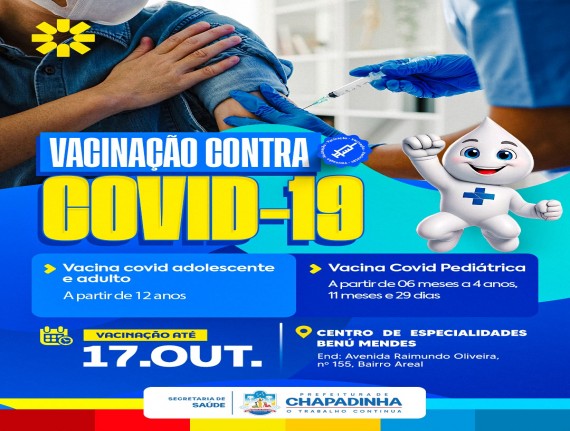 Chapadinha realiza vacinação contra a Covid-19 até 17 de outubro