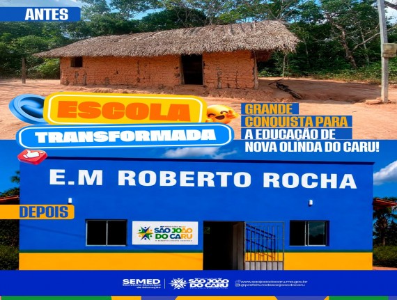 São João do Caru amplia qualidade da educação com nova estrutura da E.M. Roberto Rocha