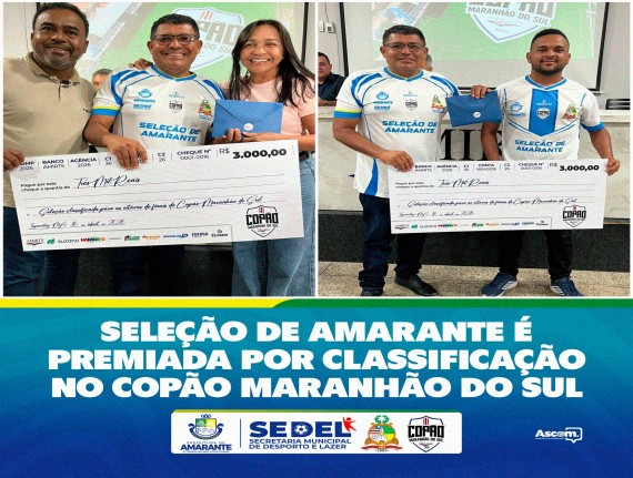 Esporte em destaque: Amarante recebe premiação da AMIRTS por desempenho no Copão