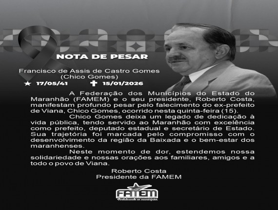 Nota de Pesar: Chico Gomes