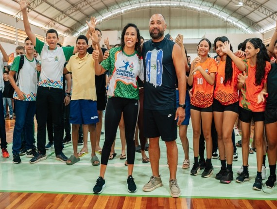 Roberto Costa leva para Bacabal a campeã mundial Ana Paula e a Caravana do Handebol Maranhense