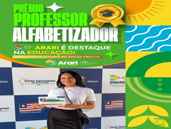 Arari é destaque no Prêmio Estadual Professor Alfabetizado
