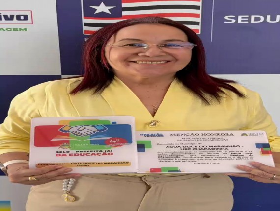 Água Doce do Maranhão recebe Selo Prefeito da Educação - Ouro