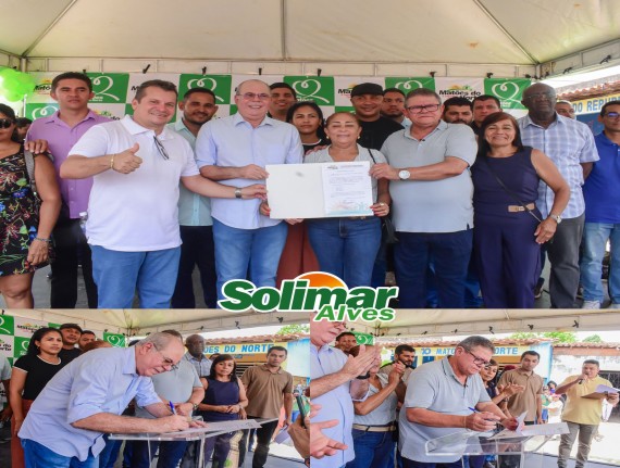Prefeito de Matões do Norte assina ordem de serviço para o inicio das obras de pavimentação asfáltica da avenida São José