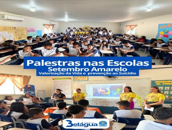 Setembro Amarelo: Belágua promove diálogo sobre saúde emocional nas escolas 