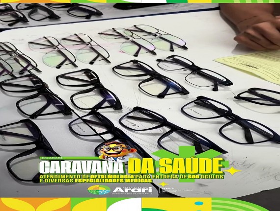 Caravana da Saúde beneficia população de Arari com atendimentos especializados e entrega de 600 óculos