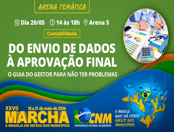 Arena de Contabilidade da Marcha vai orientar público sobre prestação de contas segura