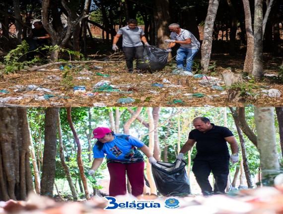 Prefeitura de Belágua realiza mais um dia de limpeza no Bosque Municipal