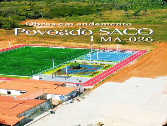 Codó avança com obras no povoado Saco para ampliar esporte, lazer e comércio